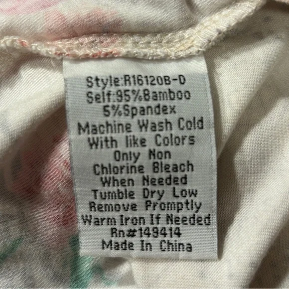 Johnny Was Mystery Print Ladies V-Neck Long Sleeves Boho Sz Small - Picture 6 of 10